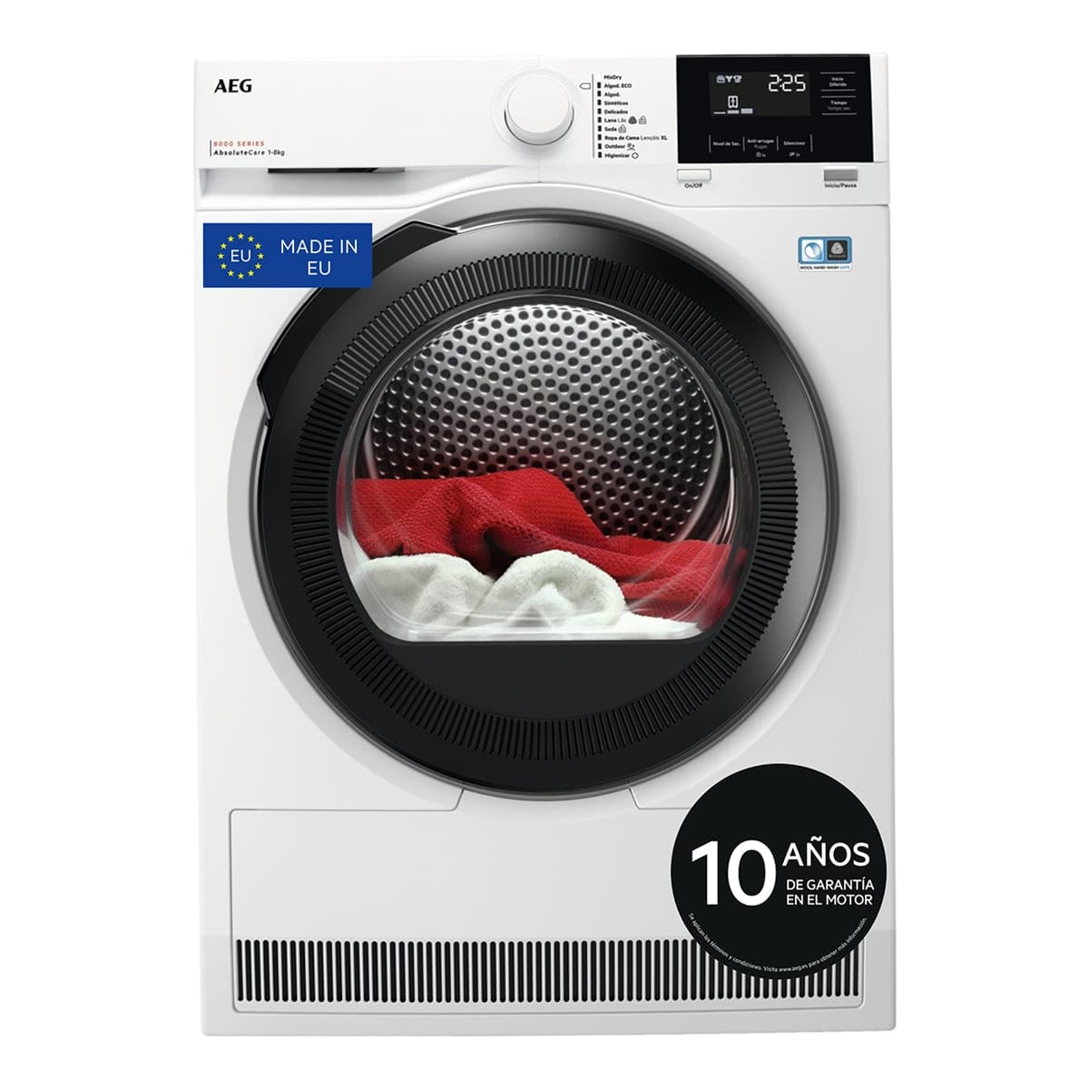 AEG - Secadora AEG 8 kg, Bomba de calor, Absolutecare - TR818A4OB.