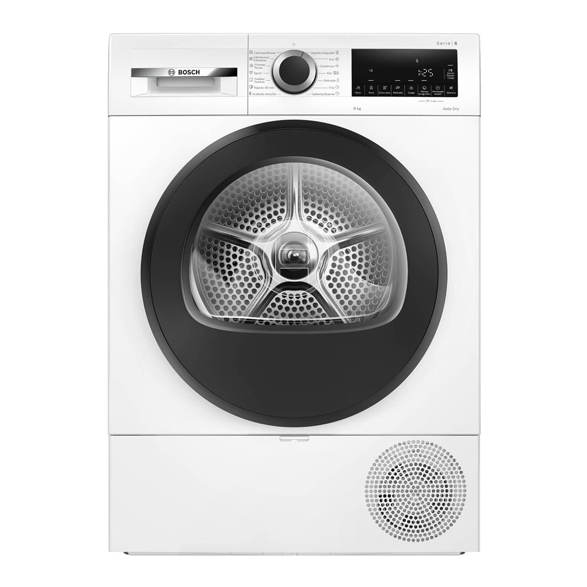 Bosch - Secadora con bomba de calor Bosch, Serie 6, 9 kg, AutoDry - WQG243D0ES.