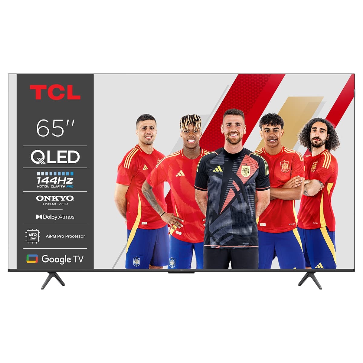 TCL TV QLED 165,1 cm (65') TCL 65P8K, 4K HDR Ultra HD, Smart TV by Google TV, control por voz, compatible con Google Assistant, Google Cast