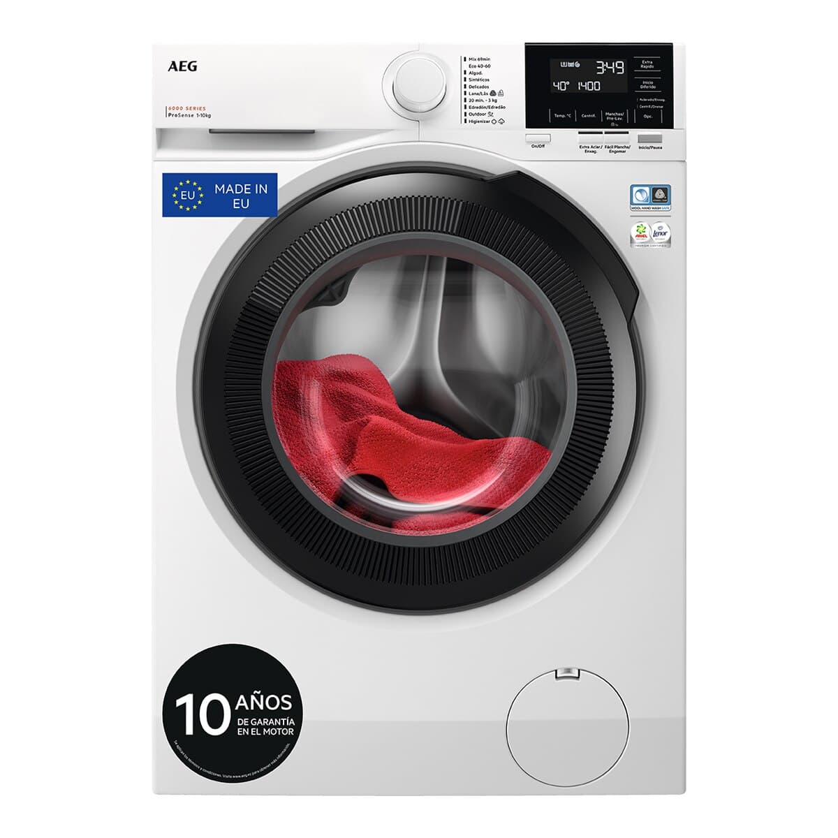 AEG - Lavadora AEG 10 kg / 1400 rpm - LFR6114O4B (Reacondicionado Grado C).