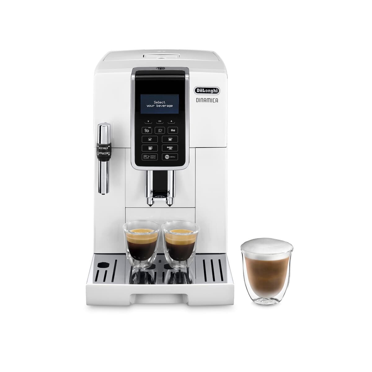 De'Longhi - Cafetera superautomática De´Longhi Dinamica ECAM350.35.W con recetas de café automáticas.