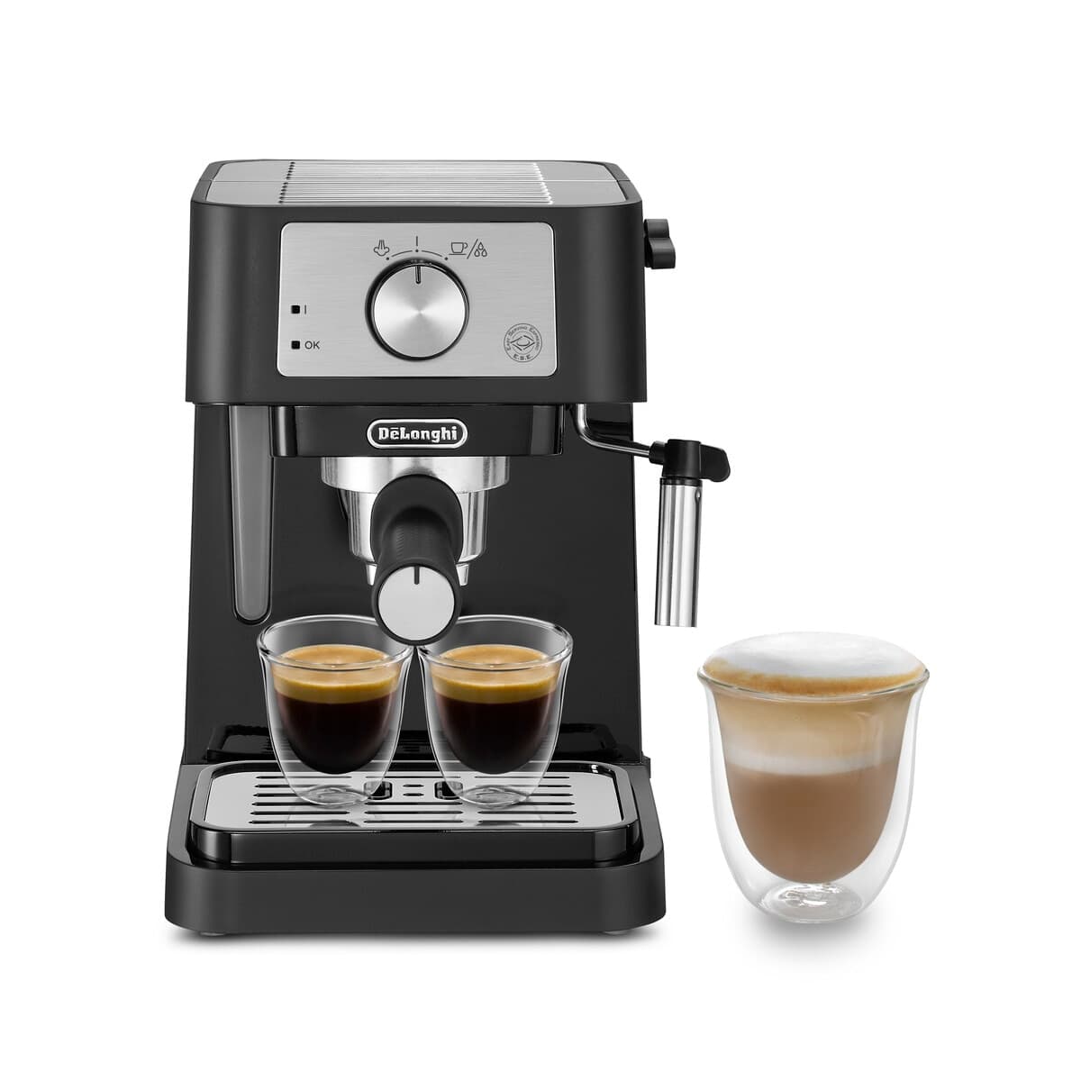De'Longhi - Cafetera espresso manual De'Longhi Stilosa EC260.BK con sistema Cappuccino.
