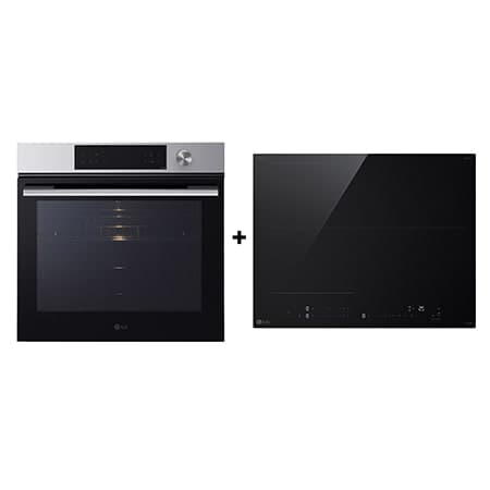 Oferta set: Horno LG Instaview 76 litros A+ Freidora de Aire y Placa de indución 59cm Flex + zona 28 cm - WSCB7512.SET