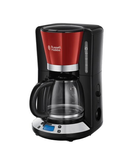 Russell Hobbs - Cafetera de goteo Russell Hobbs Colours Plus Rojo con pantalla LCD.