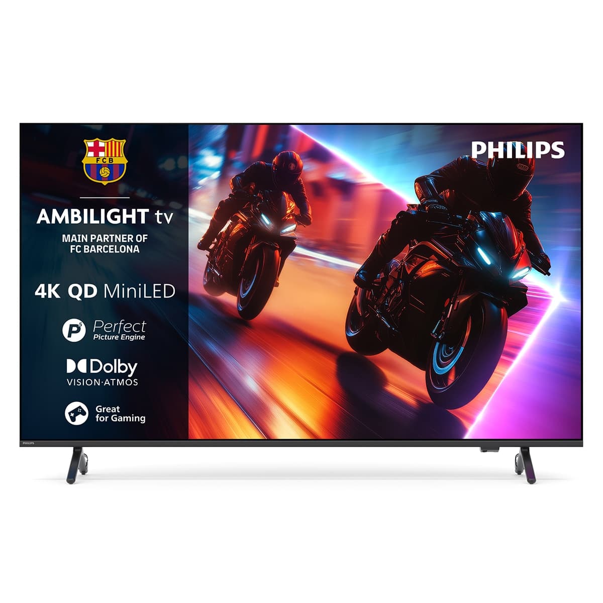 Philips TV QD-MiniLED 139 cm (55') Philips Ambilight 55MLED920/12 UHD 4K, Dolby Vision y Dolby Atmos, Titan OS, Smart TV