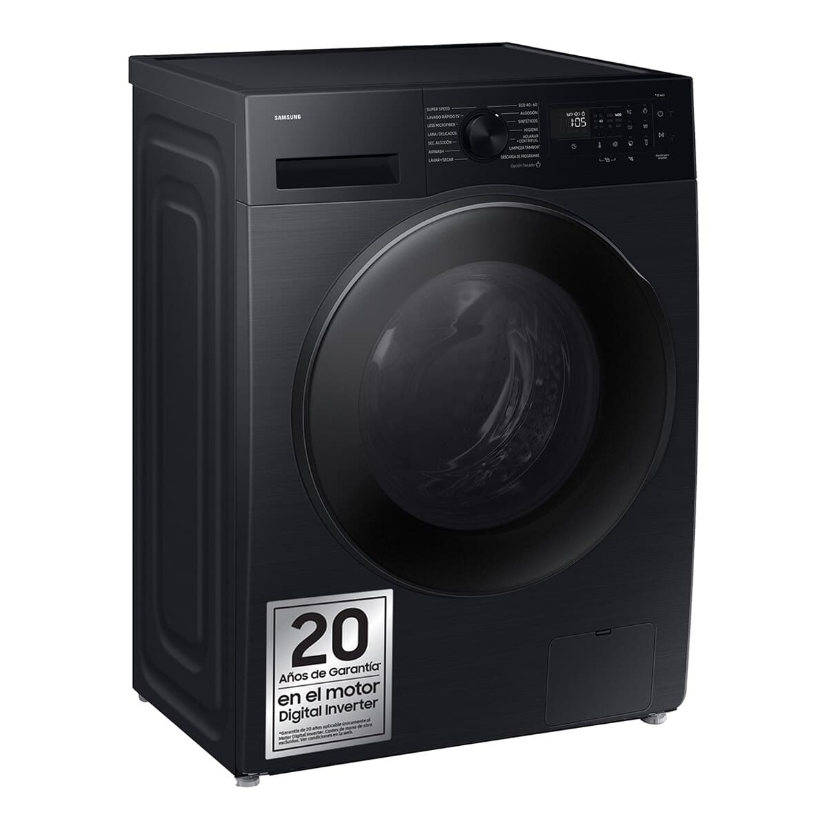 Samsung - Lavadora secadora Samsung 9kg/1.400 rpm Inteligencia Artificial y SmartThings Clase E/A -10% Negra - WD90DG5G34BBEC (Reacondicionado Grado D).