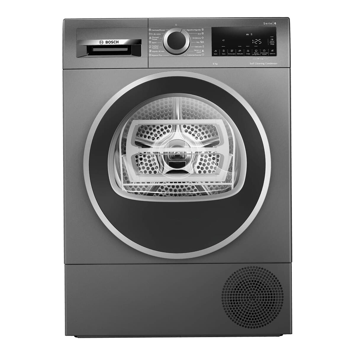 Bosch - Secadora Bosch 9 kg con bomba de calor , Serie 6, 9 kg - WQG245DRES (Reacondicionado Grado C).