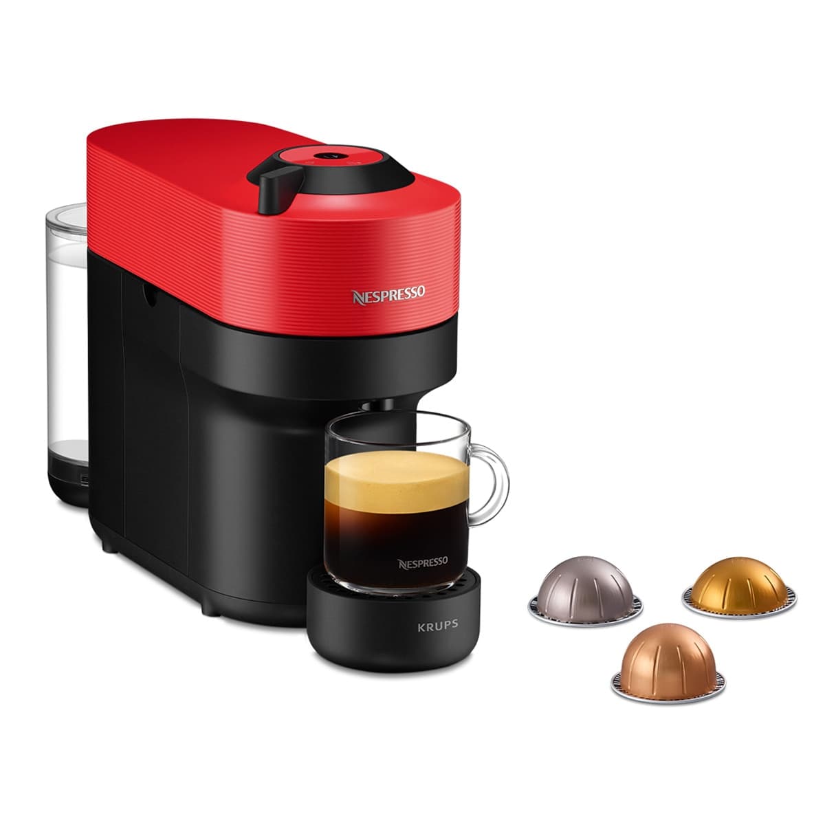 Krups - Cafetera de cápsulas Nespresso Krups Vertuo Pop para cápsulas Nespresso Vertuo.