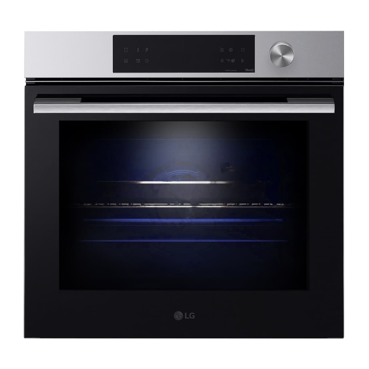 LG - Horno multifunción LG pirolítico, 76 l, display LCD con mando giratorio, función Instaview - WSED7612S.