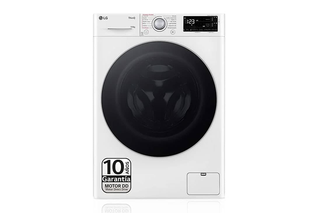 Outlet Lavasecadora inteligente AI Direct Drive TM, Vapor 9/6kg, 1400rpm, Un 10% más eficiente que A(lavado) /D(secado) Blanca, Serie 500 - F4DR5509A1W.OUTLET