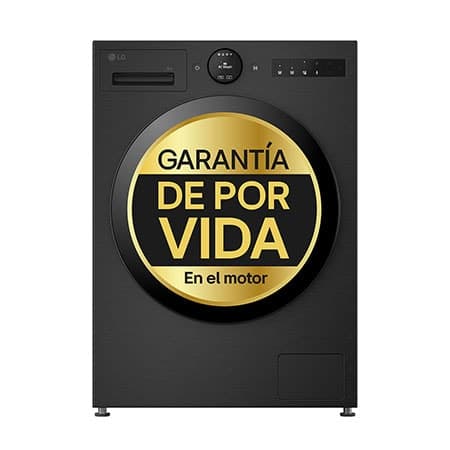 Outlet Lavadora Inteligente | LG F4X7009TBB, AI Direct Drive, TurboWash 360º, 9kg, 1400rpm, Serie 700, Un 40% más eficiente que A, Negro mate - F4X7009TBB.OUTLET