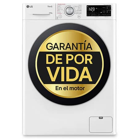 Outlet Lavasecadora inteligente AI Direct Drive TM, Vapor 9/6kg, 1400rpm, Un 10% más eficiente que A(lavado) /D(secado) Blanca, Serie 500 - F4DR5509A1W.OUTLET