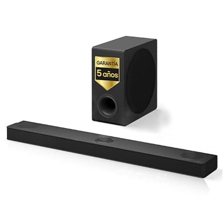 Barra de sonido para TV - LG S80TY, Bluetooth, 480W, 3.1.3 Canales con subwoofer, Dolby Atmos, DTS-X, IA Ready, Negro - S80TY