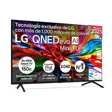Outlet Smart TV LG QNED evo MiniLED AI QNED92 85 pulgadas 4K 2025 - 85QNED92A6A.OUTLET